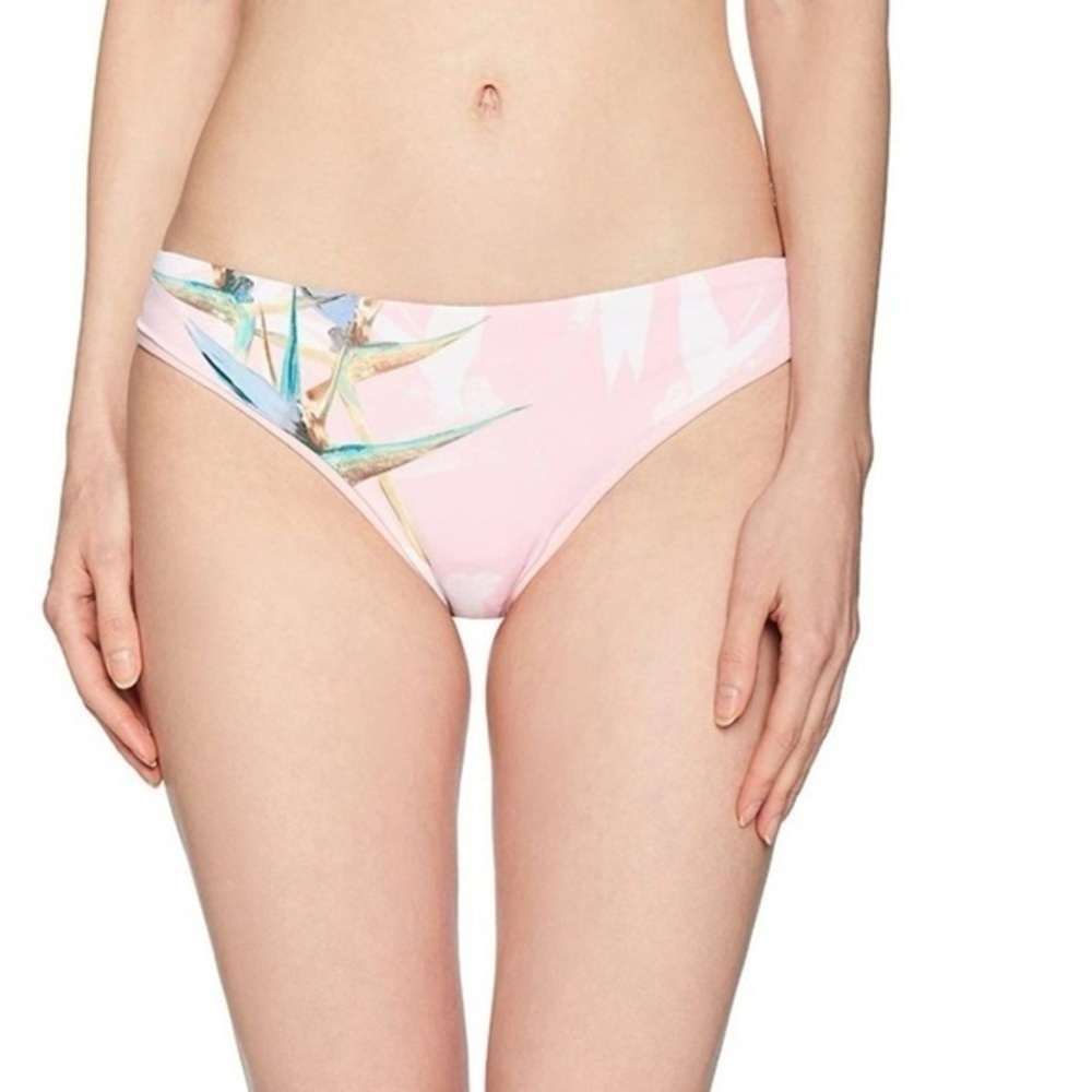 Bikini Lab coral tropical print bikini swim bottoms size XL NWT